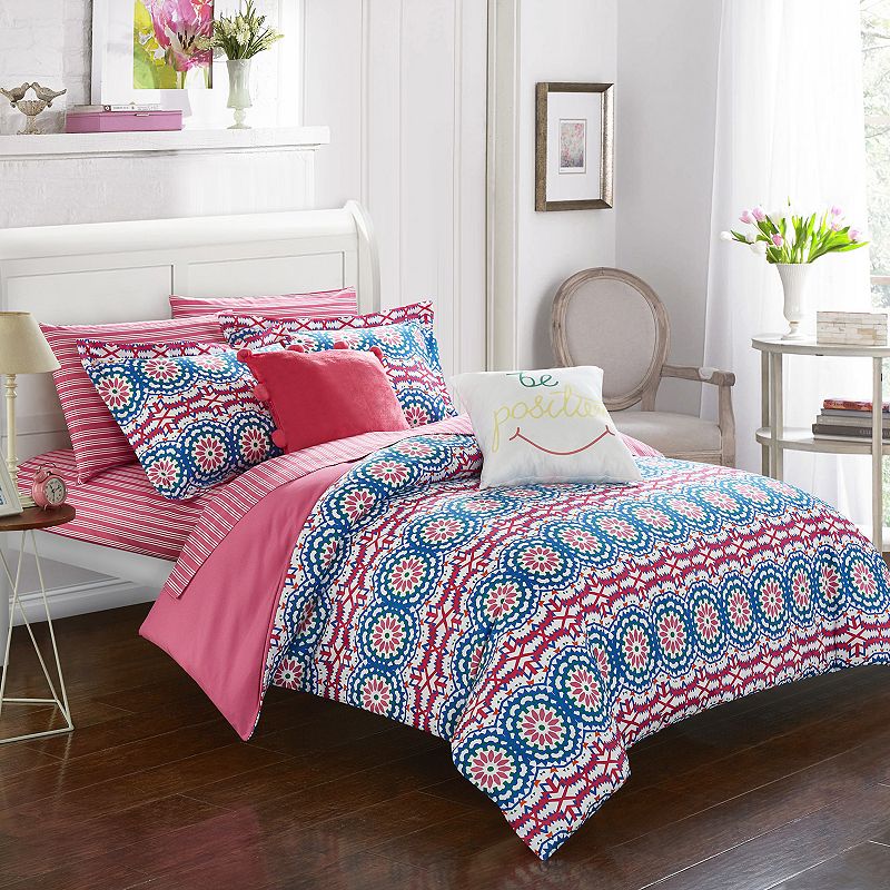 62242289 Jojo Comforter Bedding Set, Dark Pink, Full sku 62242289