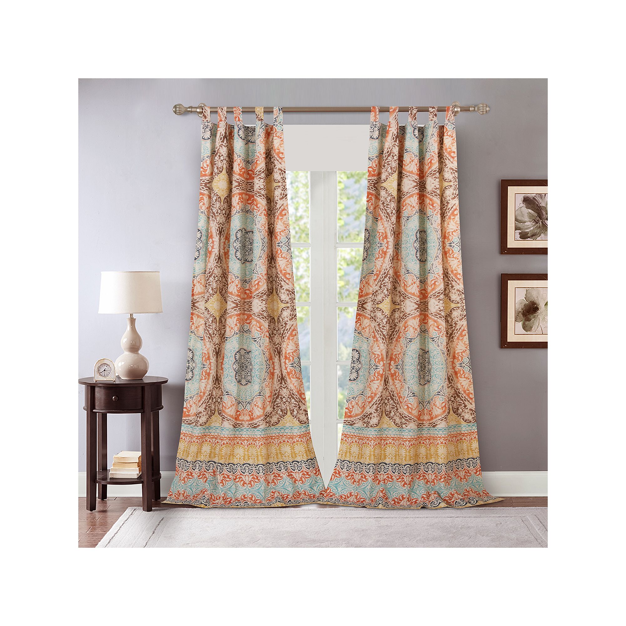 Olympia Window Curtain Set, Multi