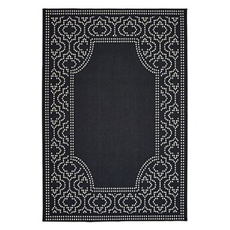 StyleHaven Mainland Delicate Geometric Border Indoor Outdoor Rug