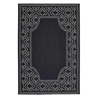 StyleHaven Mainland Delicate Geometric Border Indoor Outdoor Rug