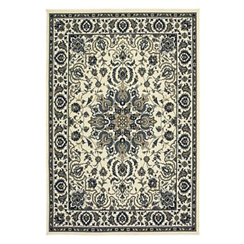 StyleHaven Mainland Traditional Framed Floral Indoor Outdoor Rug
