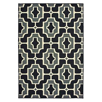 StyleHaven Mainland Geometric Tile Indoor Outdoor Rug
