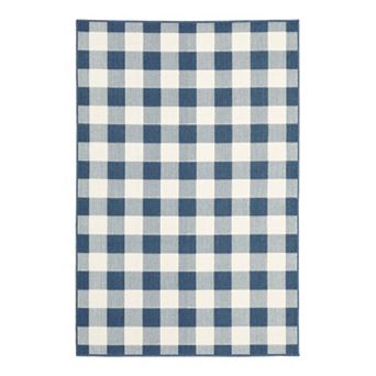 StyleHaven Mainland Gingham Plaid Indoor Outdoor Rug