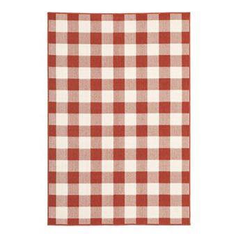 StyleHaven Mainland Gingham Plaid Indoor Outdoor Rug