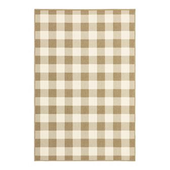 StyleHaven Mainland Gingham Plaid Indoor Outdoor Rug