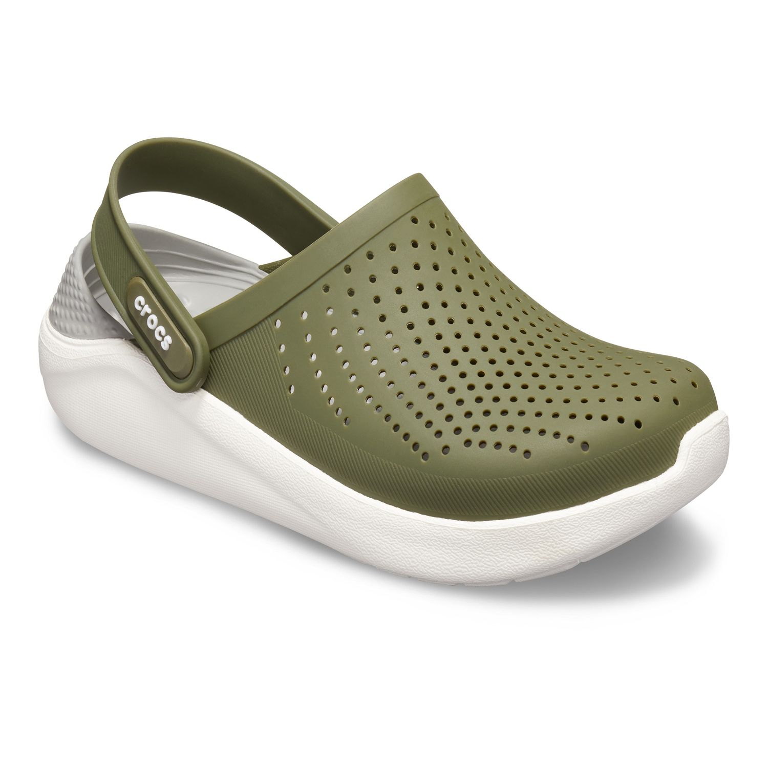 crocs literide clogs with perforations