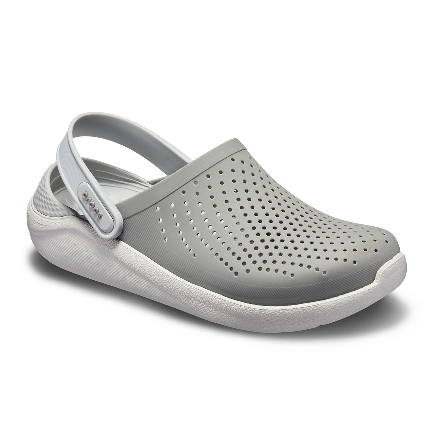 grey clogs and mules