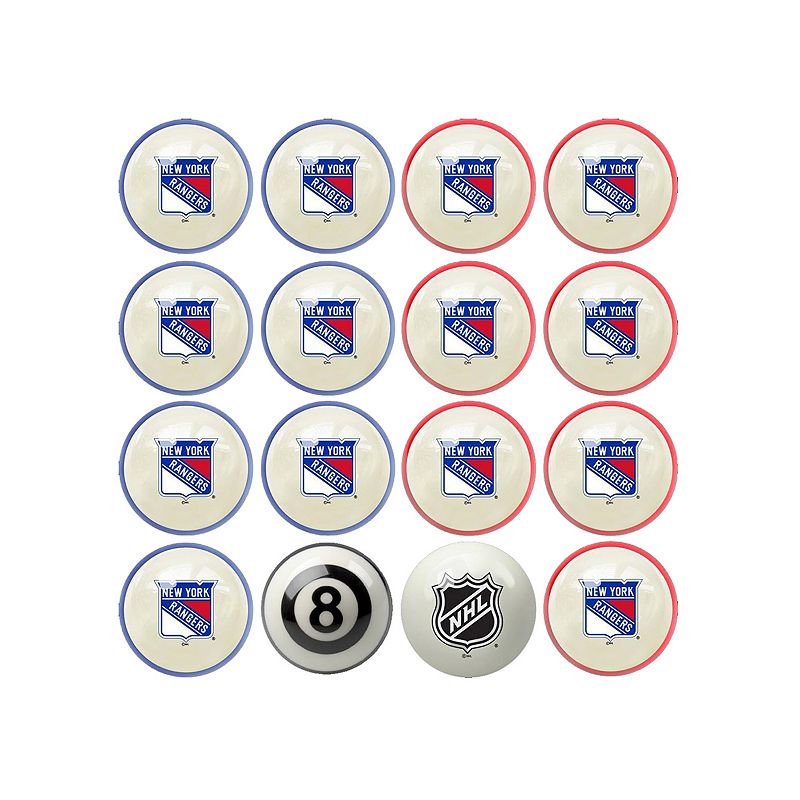 Home vs. Away New York Rangers 16-Piece Billiard Ball Set, Multicolor