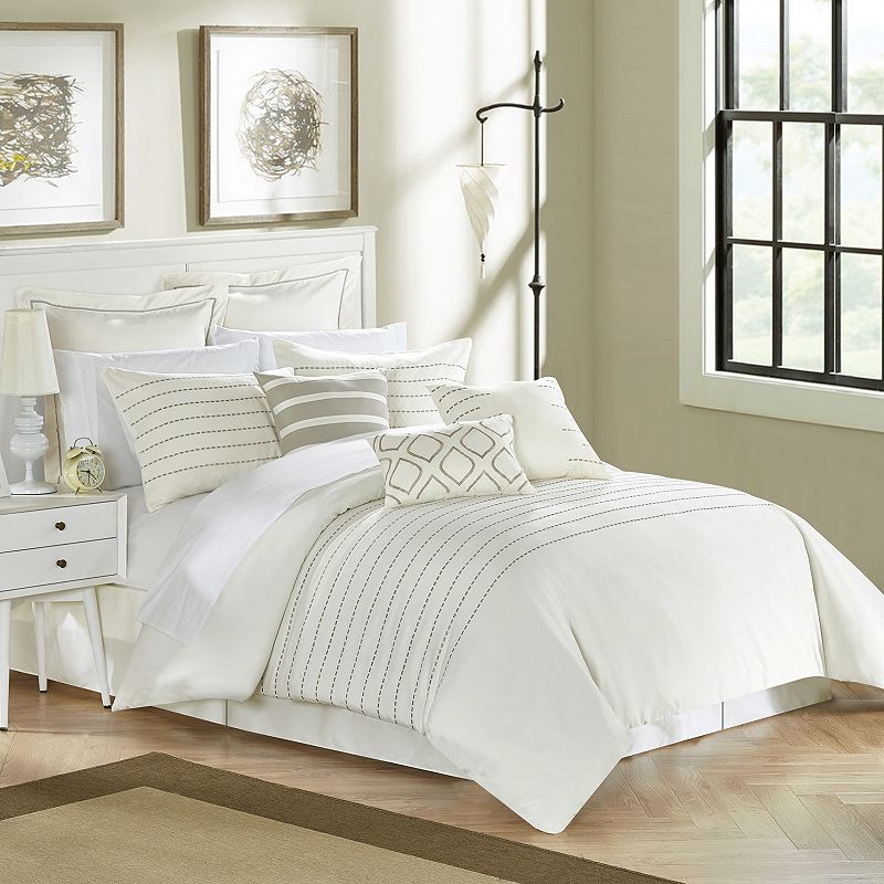 Chic Home Brenton 9-piece Comforter Set, Beige Over, King