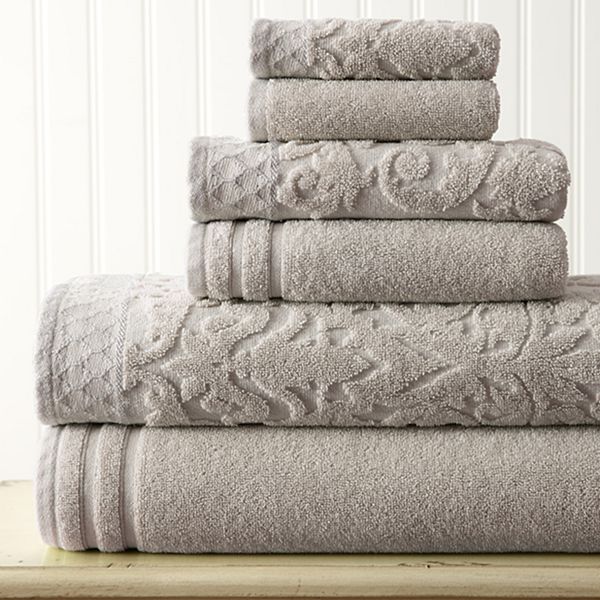 Damask Jacquard 6-piece Bath Towel Set