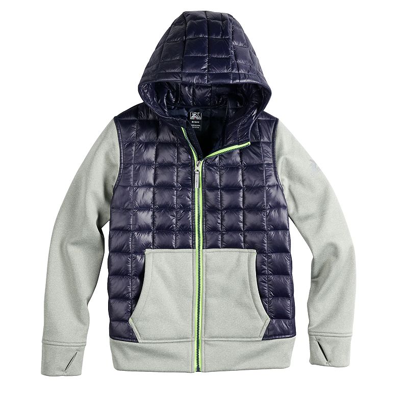 UPC 191152305058 product image for Boys 8-20 ZeroXposur Snug Hybrid Jacket, Size: Medium, Dark Grey | upcitemdb.com