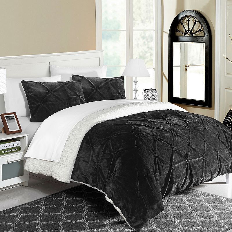 17557112 Chic Home Josepha Comforter Set, Black, King sku 17557112