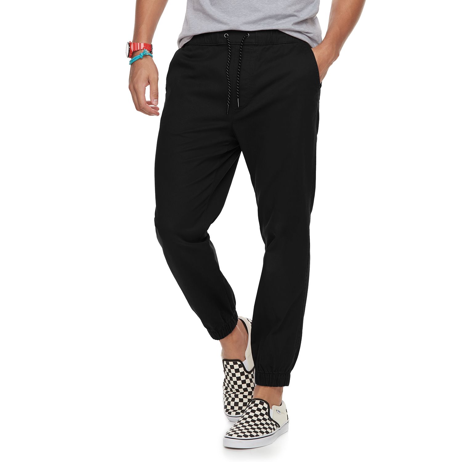 jogger pants for men black