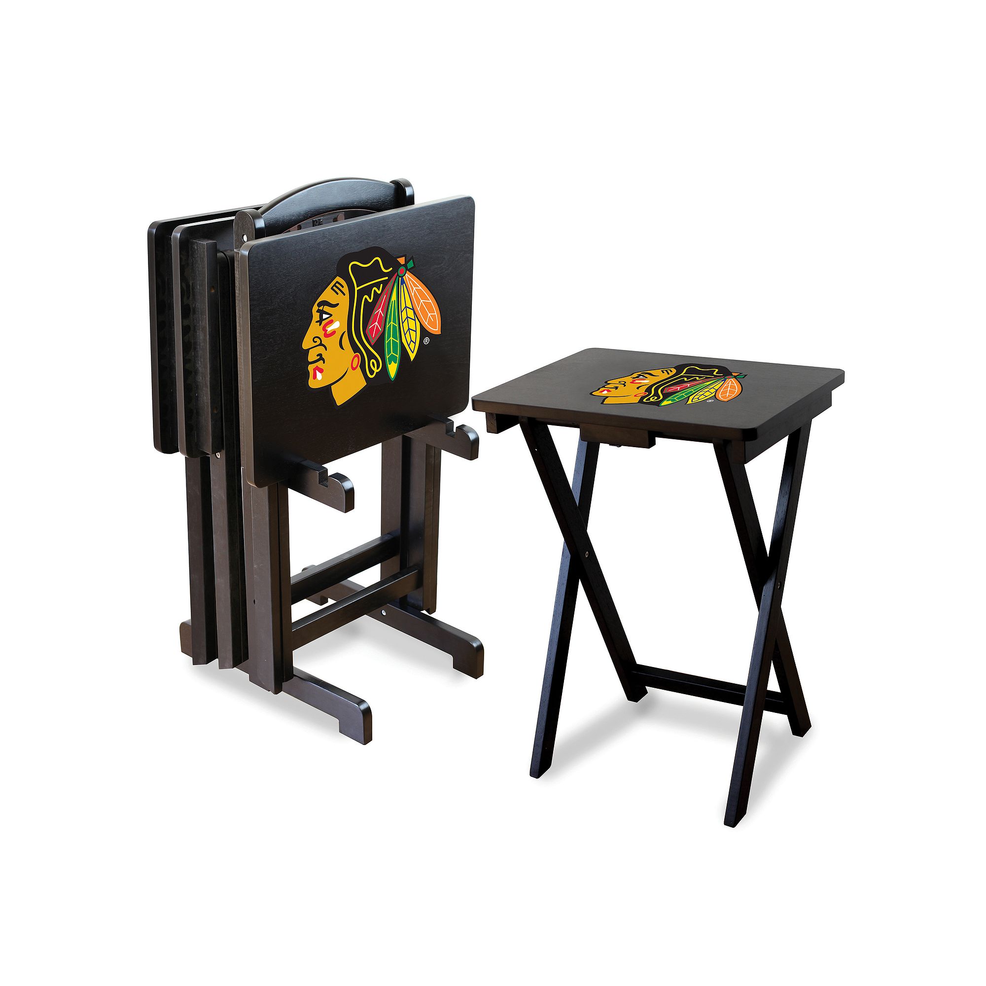 Chicago Blackhawks TV Tray with Set