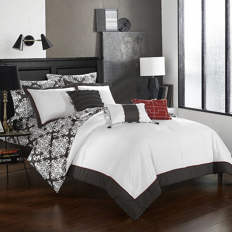 20818896 Tania Comforter Bedding Set, Grey, King sku 20818896