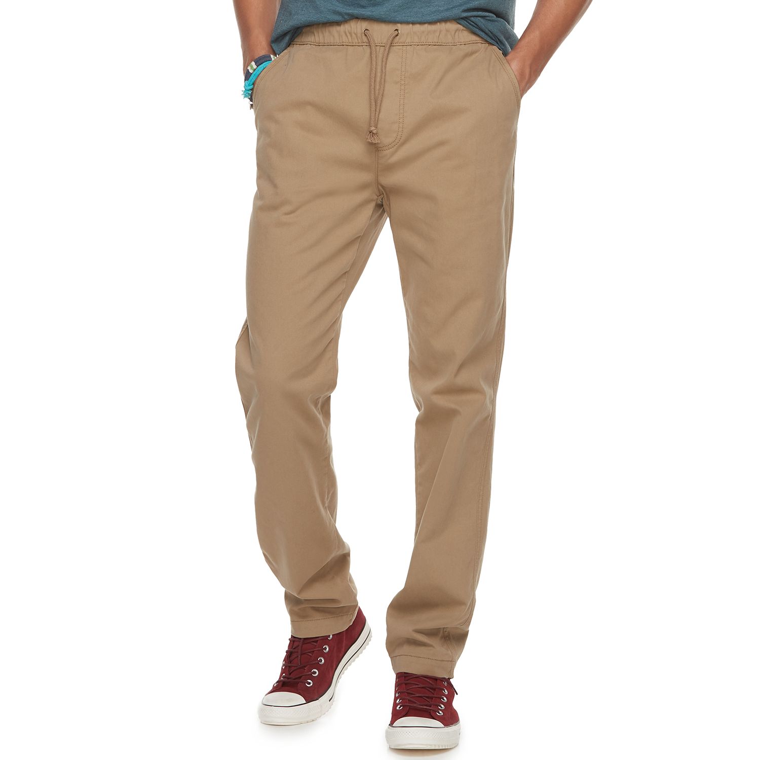 kohls mens khaki joggers