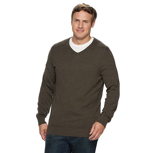 Big & Tall Croft & Barrow® ClassicFit 12GG VNeck Sweater