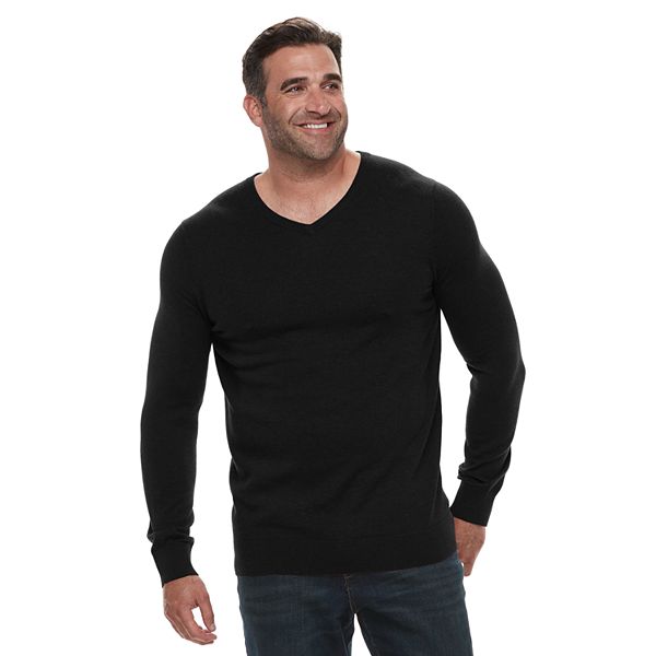Big & Tall Croft & Barrow® Classic-Fit 12GG V-Neck Sweater