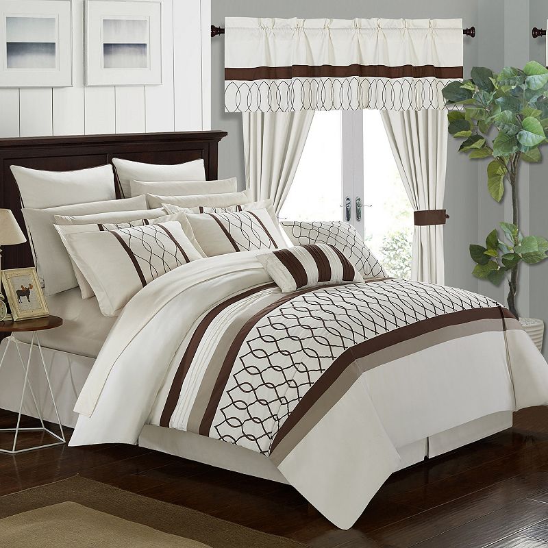 76229835 Chic Home Dinah 24-piece Bedding & Window Curtain  sku 76229835