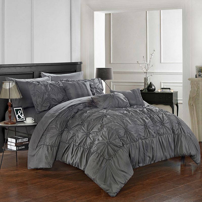 Chic Home Springfield Comforter Bedding Set, Grey, Twin