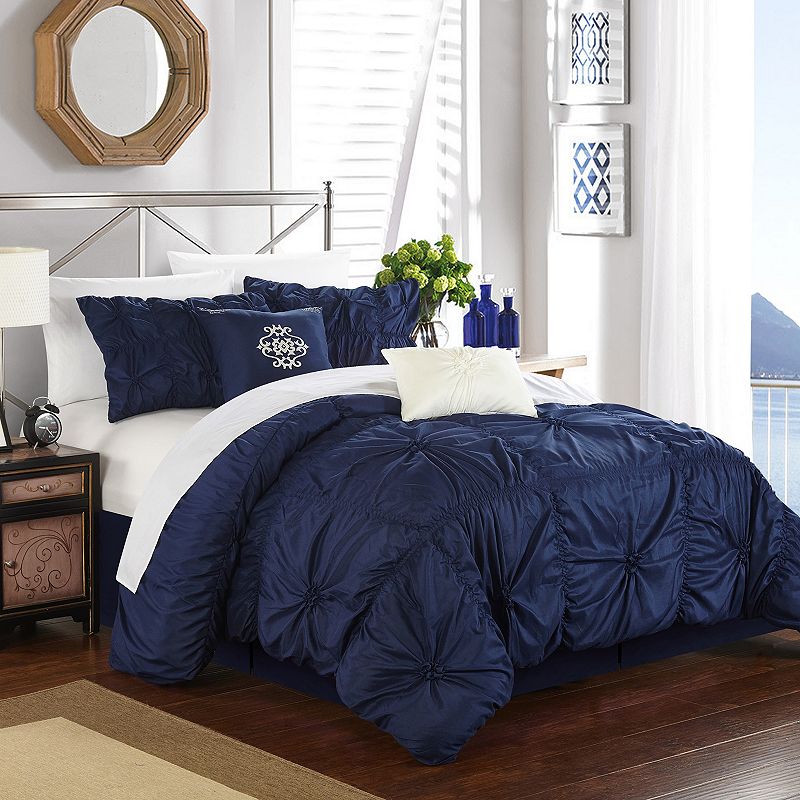 Chic Home 6-piece Comforter Set, Blue, Queen