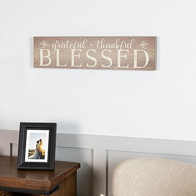 Stratton Home Decor "Blessed" Rustic Wall Decor 