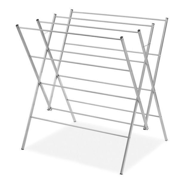 Whitmor Deluxe Folding Clothes Drying Rack, Silver