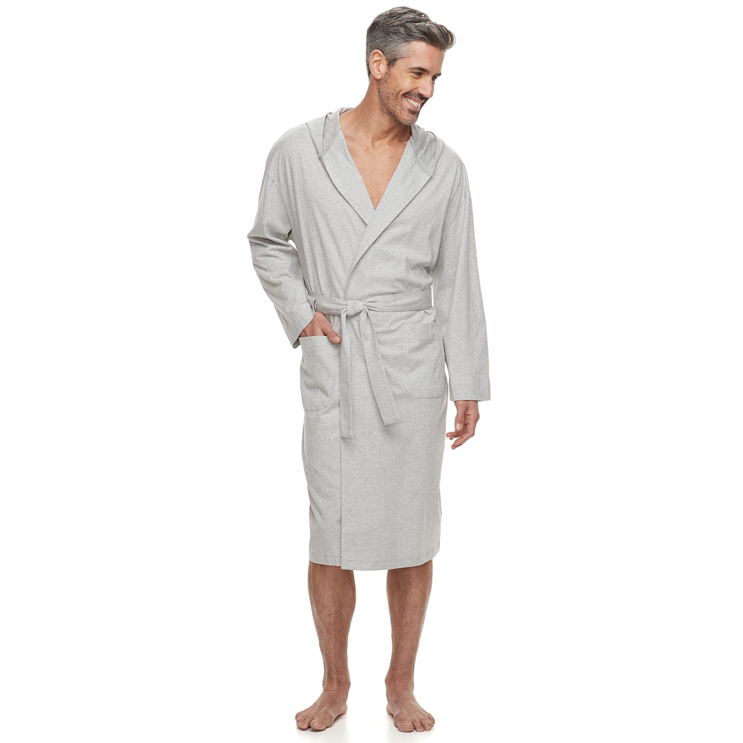 jersey knit bathrobe