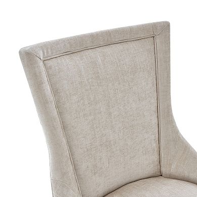 Madison Park Signature Set of 2 Ultra Upholstered Dining Side Chairs with wood legs