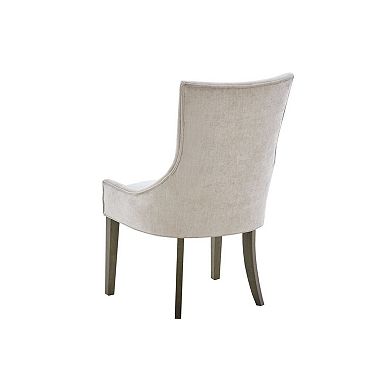 Madison Park Signature Set of 2 Ultra Upholstered Dining Side Chairs with wood legs