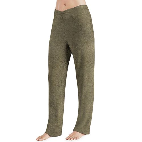 green knit pants