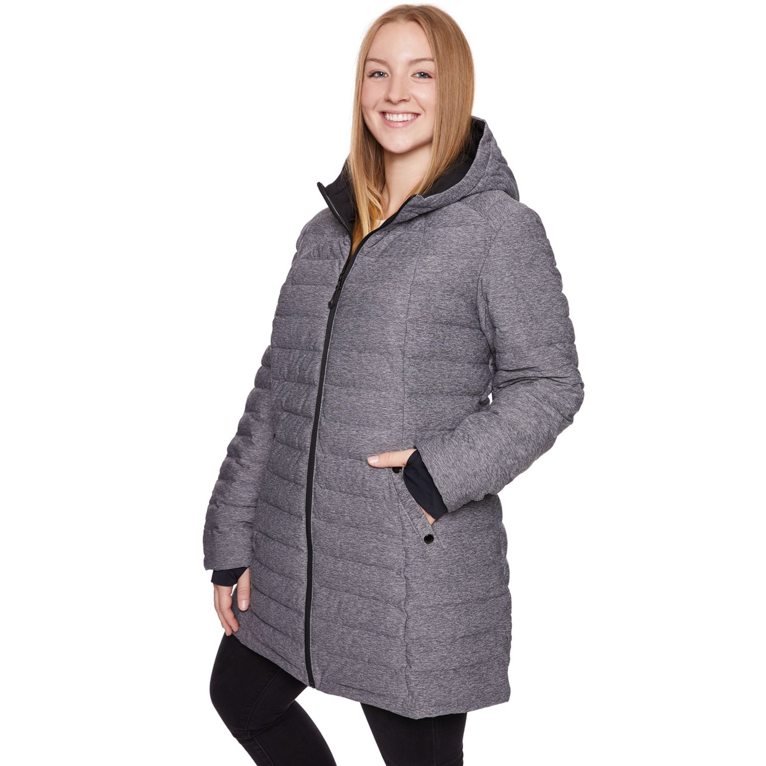 plus size puffer coat with hood