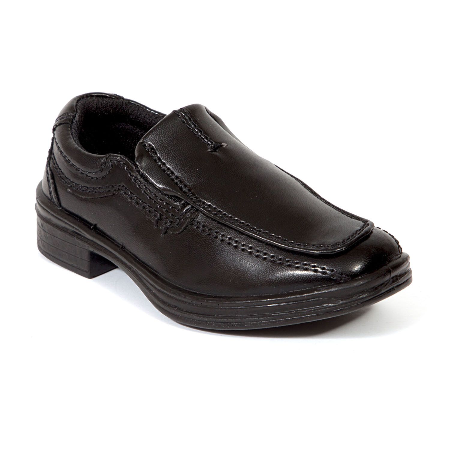 boys black slip on shoes