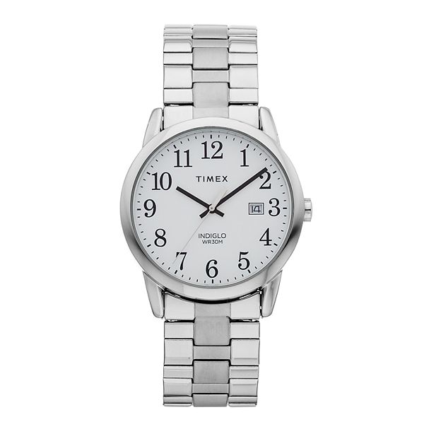 Timex men's easy reader hot sale stainless steel bracelet watch