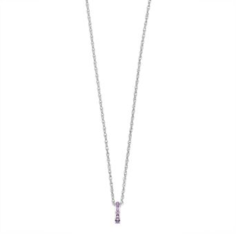 Traditions Jewelry Company Sterling Silver Channel-Set Amethyst Birthstone Pendant Necklace