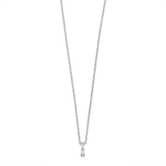 Traditions Jewelry Company Sterling Silver Channel-Set White Topaz Birthstone Pendant Necklace