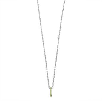 Traditions Jewelry Company Sterling Silver Channel-Set Peridot Birthstone Pendant Necklace