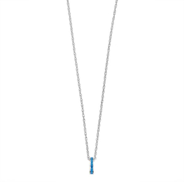 Sterling Silver Nike Topaz Necklace