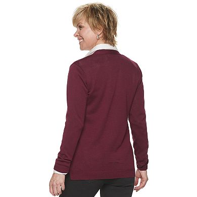 Women's Croft & Barrow® Essential Open-Front Cardigan