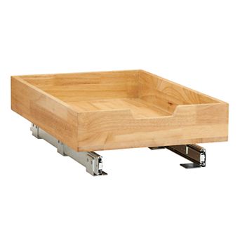 Household Essentials Wood 1 tier 14.5-inch Wide Sliding Under Cabinet Organizer