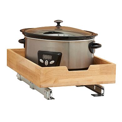 Household Essentials Wood 1-Tier 14.5-inch Wide Sliding Under Cabinet Organizer