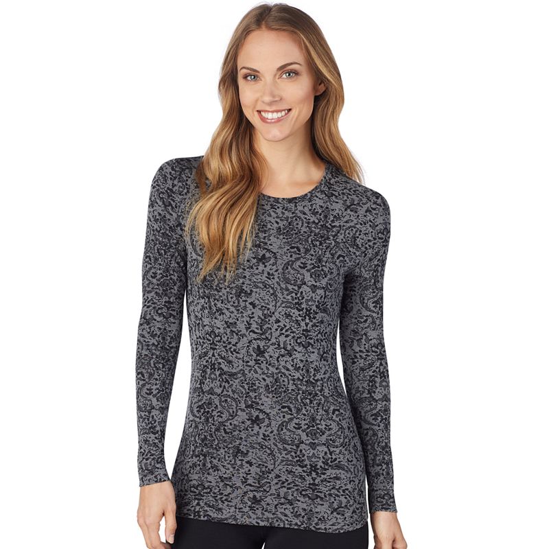 UPC 086201630888 product image for Women's Cuddl Duds Softwear Crewneck Top, Size: Small, Silver | upcitemdb.com