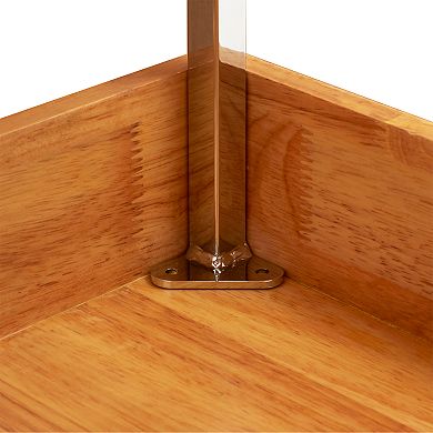 Household Essentials Wood 2-Tier 14.5-inch Wide Sliding Under Cabinet Organizer