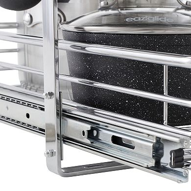 Household Essentials 2-Tier 11.5-inch Wide Dual Sliding Under Cabinet Organizer