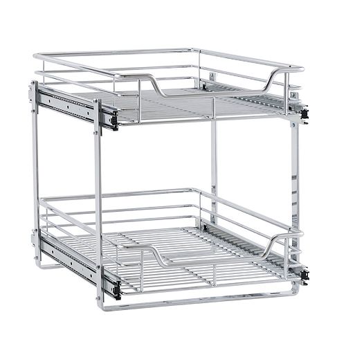 Household Essentials Glidez 2 Tier 14 5 Inch Wide Dual Sliding