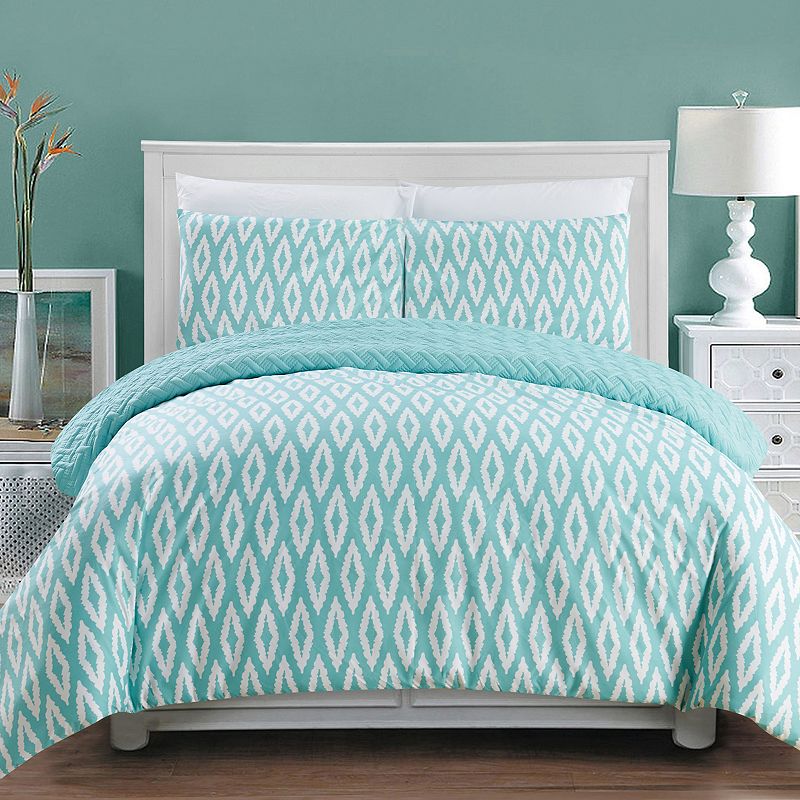 Ora 7-piece Comforter Bedding Set, Green, King