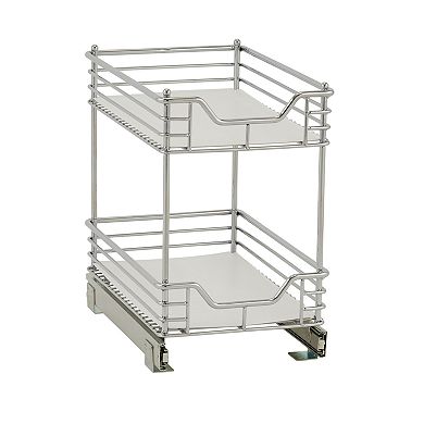 Household Essentials Design Trend Standard Depth 2-Tier 11.5-inch Wide Sliding Under Cabinet Organizer