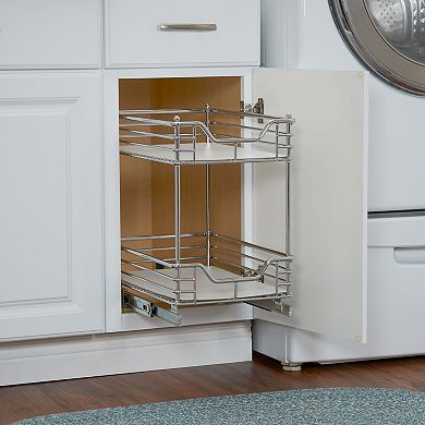 Household Essentials Design Trend Standard Depth 2-Tier 11.5-inch Wide Sliding Under Cabinet Organizer