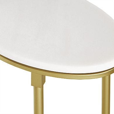 Madison Park Signature Faux Marble End table