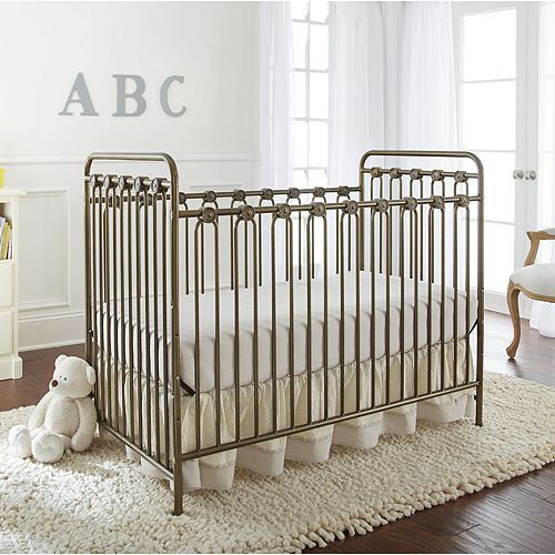 La Baby Napa 3 In 1 Convertible Full Sized Metal Crib